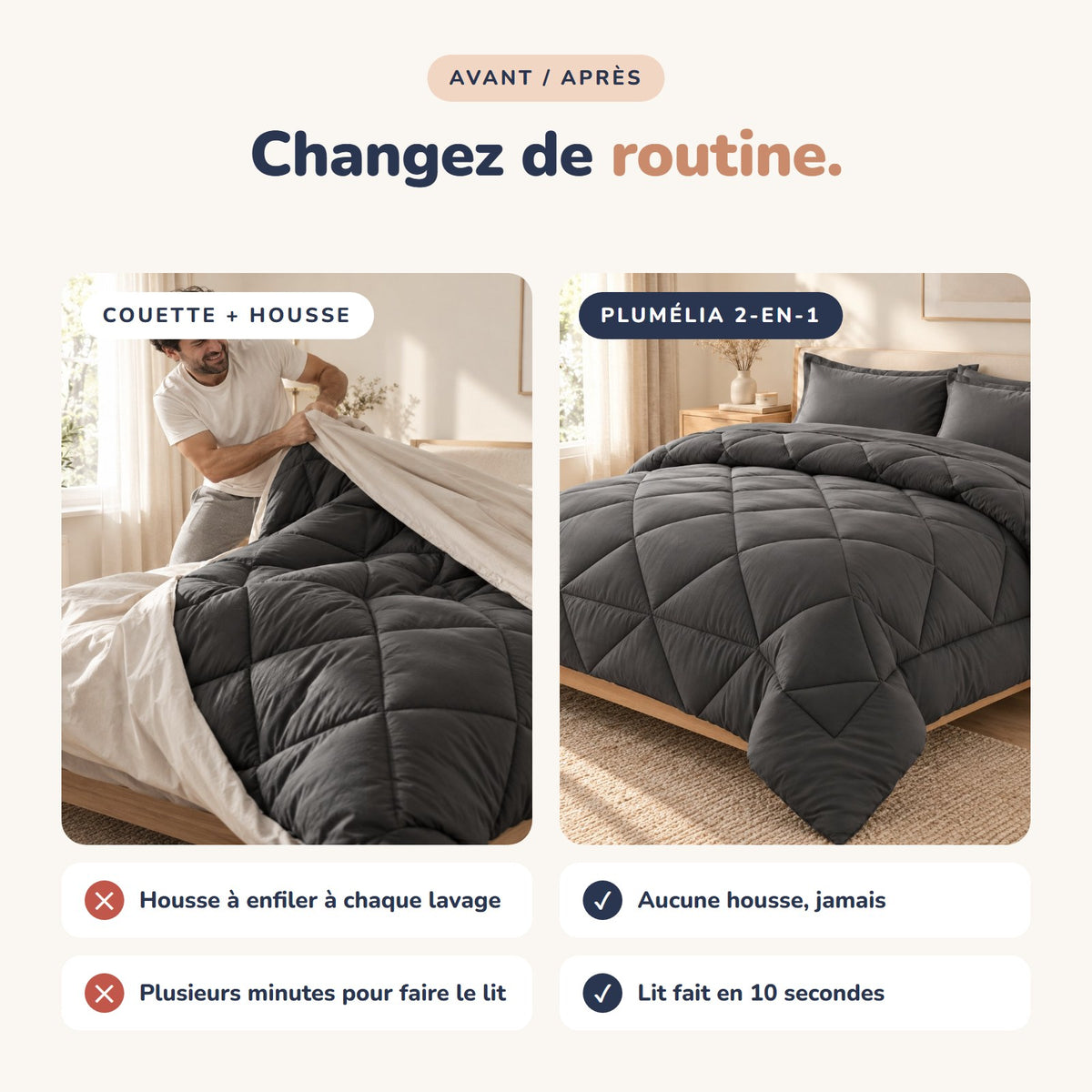 La Couette 2-en-1 Plumélia – Hiver